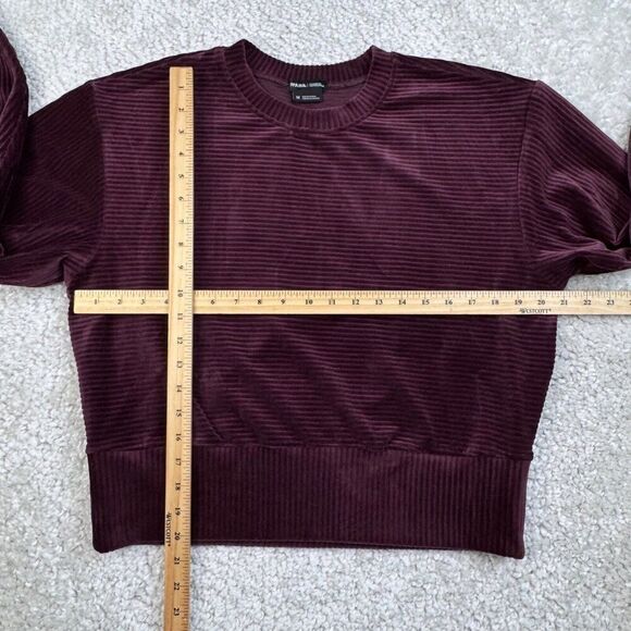 Prana Escambia Velour Pullover Sweatshirt Purple - Picture 7 of 7